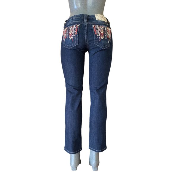 Miss Me 'Mid-Rise Easy Skinny' Womens Jeans Tag 26 Blue W29xL28 Stretch Western - Picture 11 of 13